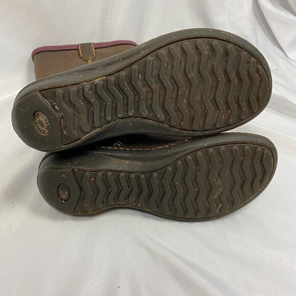 UGG 5139 Women’s Brown Leather Sheepskin Lined Winter Boots Brown Size US 6 - Picture 9 of 11